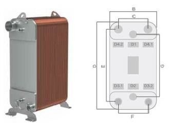 Central Air Conditioner Brazed Plate Heat Exchanger Refrigeration High Efficiency