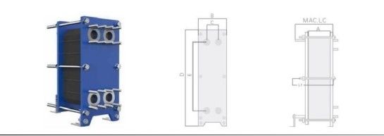 A14 Series HVAC Plate Heat Exchanger Gasketed Heat Exchanger Ti,Ti-Pd Material