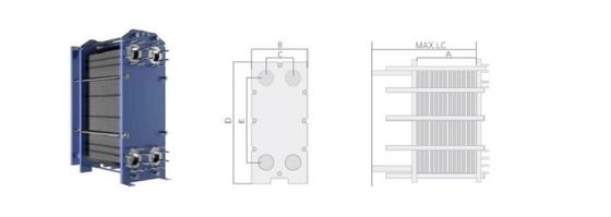 1.6Mpa Gasket Plate Heat Exchanger Apply In Oil Prodution Industry