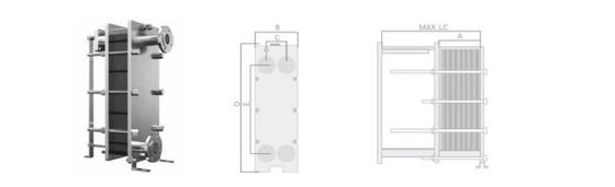 Customization Compact Plate Heat Exchanger Stainless Steel Straight Plate Pattern