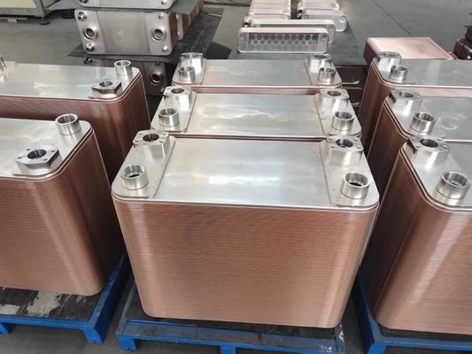 Model AC340 Air Cross Brazed Plate Heat Exchanger Copper Material Use In HVAC Industry