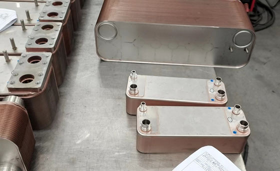 Air Conditioning Refrigeration Brazed Plate Heat Exchanger Copper Stainless Steel Braze