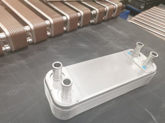 Customized Chevron Plate Design Copper / Stainless Steel Brazed Heat Exchanger For Heating And Colding