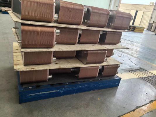 Certified Stainless Steel Full Welded Plate Heat Exchanger Copper Steel Design Thread Connections
