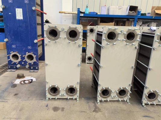Customized Chevron Plate Brazed Copper Stainless Steel SAE Flanged Heat Exchanger with Male Thread Connections