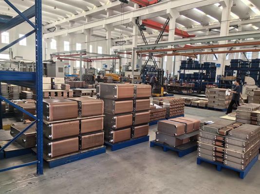 Male Thread Copper Brazed Plate Heat Exchanger With Flow Rate 4.5Mpa Max Pressure Central Heating, Underfloor Heating