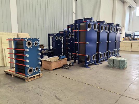 Straight Stainless Steel Rubber Gasket Plate Heat Exchanger with Flanged Connection