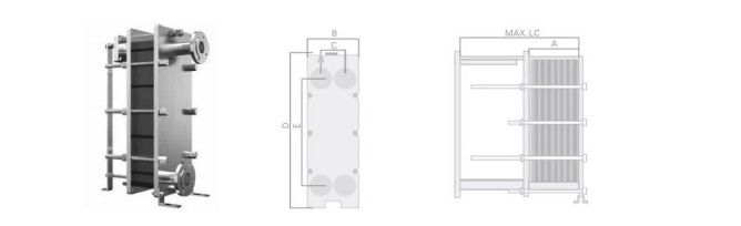 Customization Compact Plate Heat Exchanger Stainless Steel Straight Plate Pattern