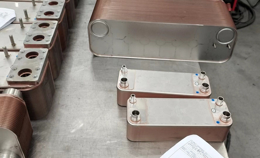 Air Conditioning Refrigeration Brazed Plate Heat Exchanger Copper Stainless Steel Braze