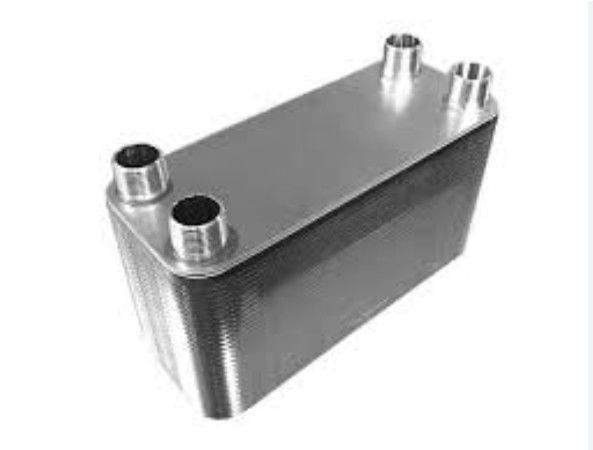 Male Thread SAE Flange Brazed Plate Heat Exchanger For Fruit Juice Industry